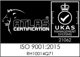 ISO 9001:2015 certified by Atlas Certification, UKAS accredited
