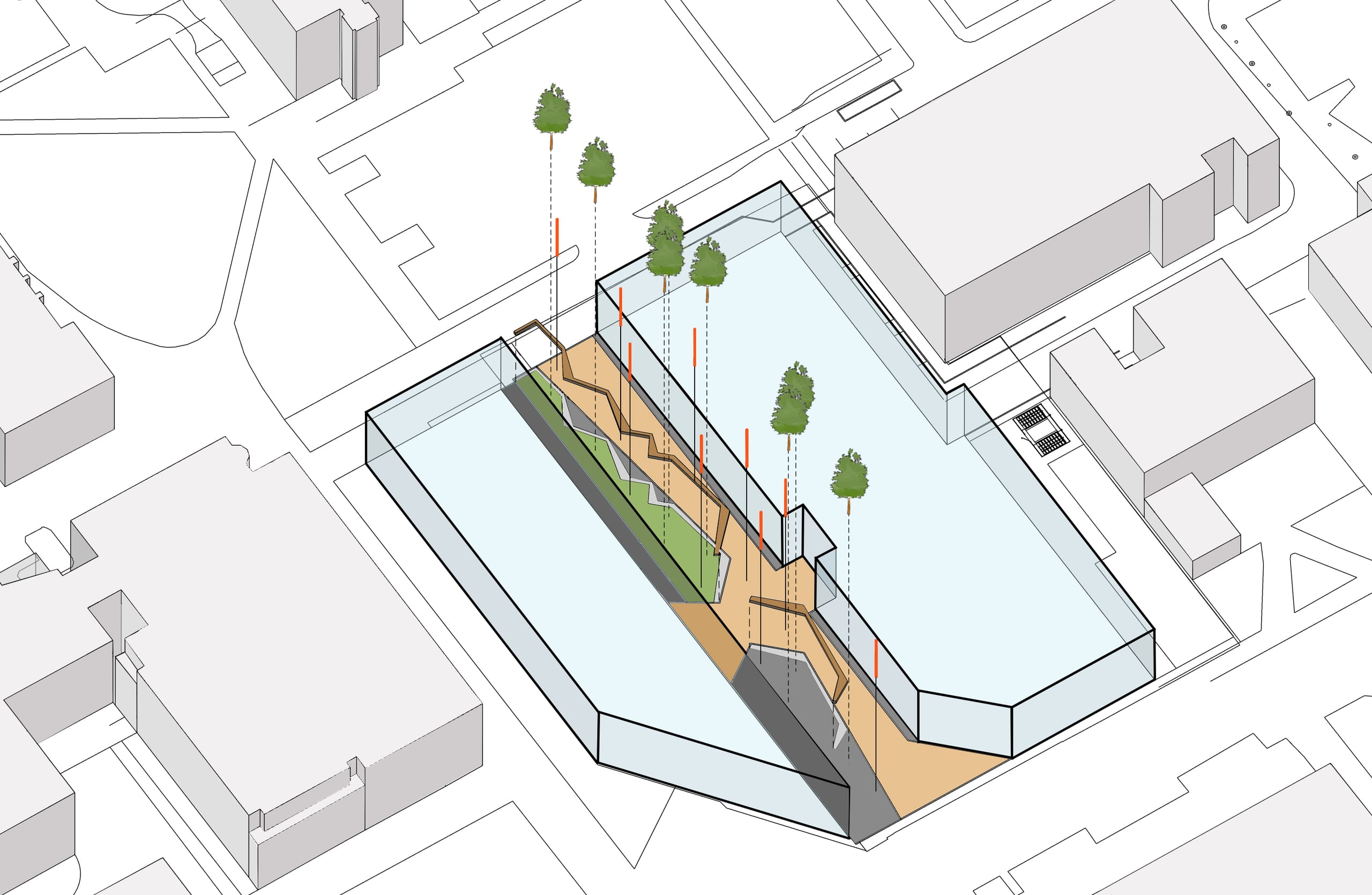 Landscape Concept 3D – Teesside University Digital Life Building