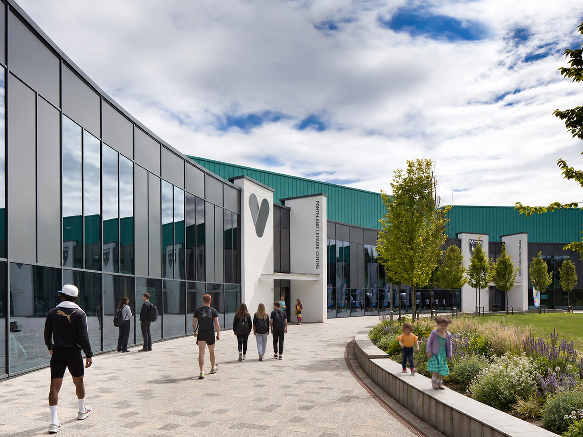 Ponteland entrance crescent – Ponteland Schools & Leisure Centre