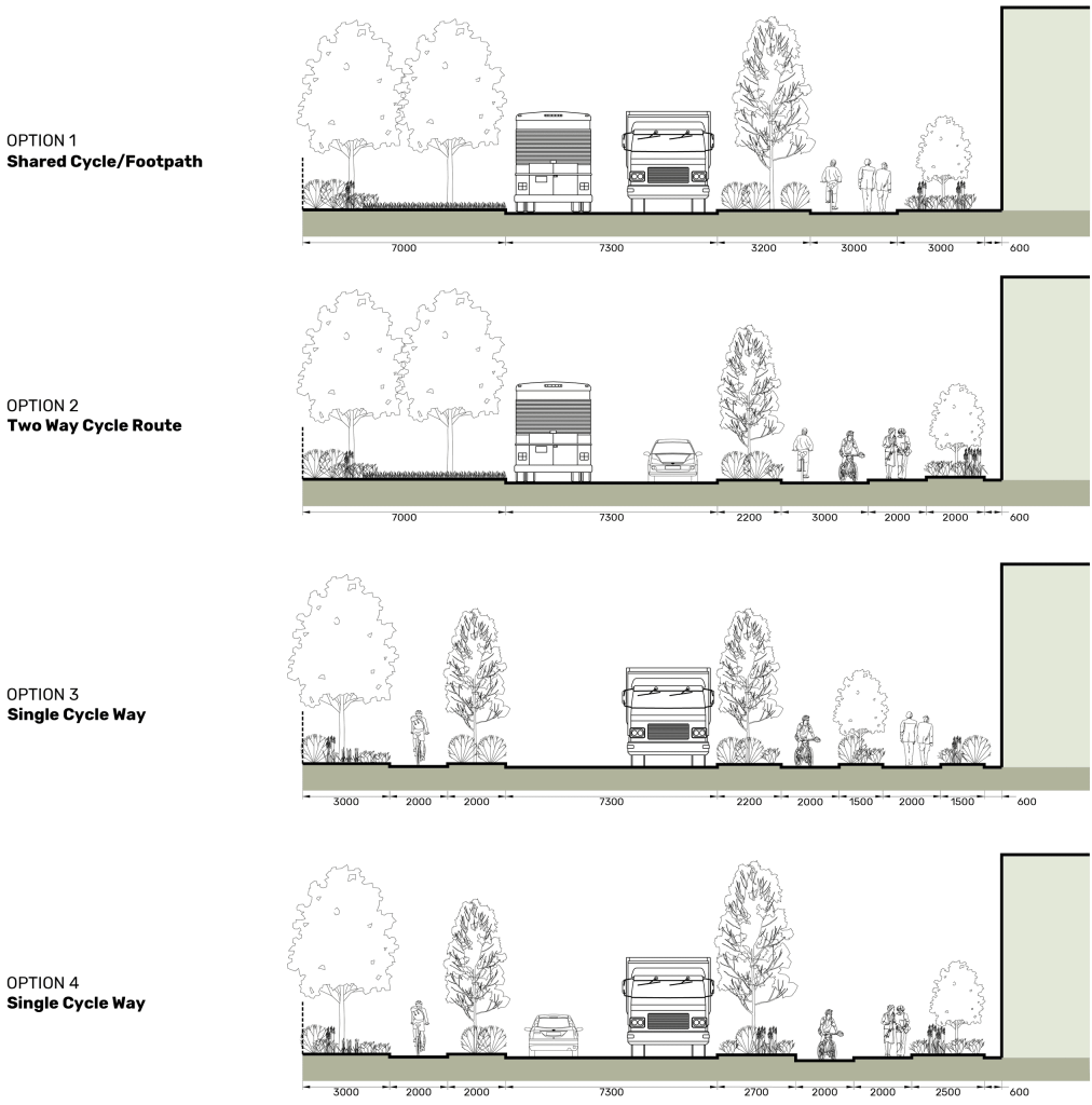 Masterplan Typical Sections – Leconfield Regeneration Framework