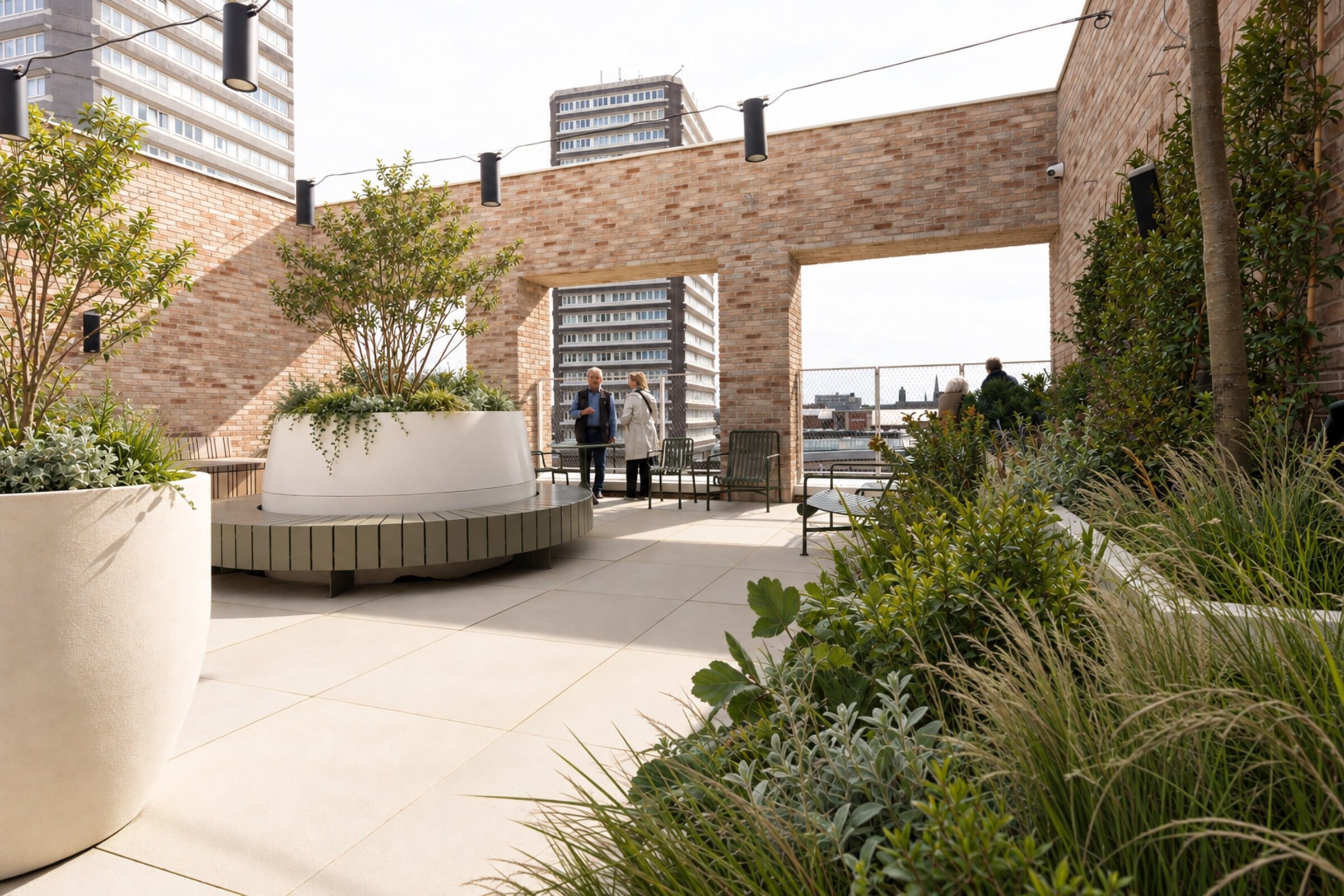 City views and planting – Culture House Sky Garden