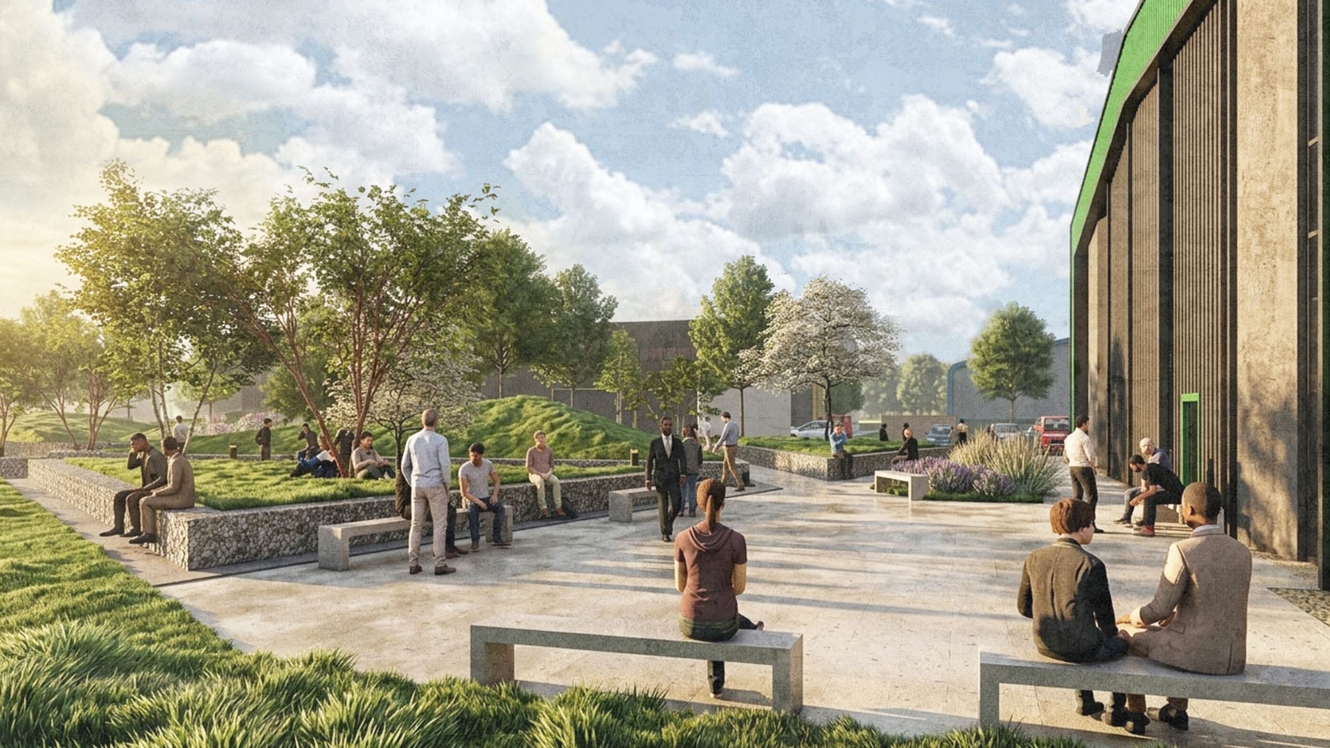 LUF2 CGI – Leconfield Regeneration Framework (view 3)