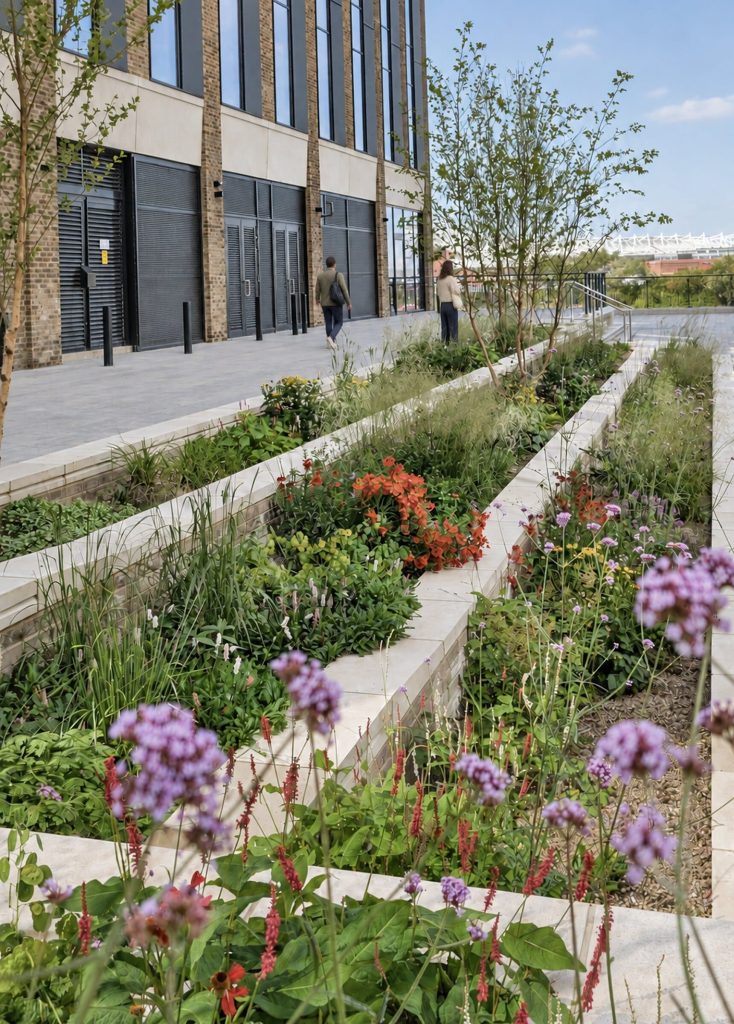 Seasonal planting detail – Riverside Sunderland